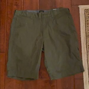 Plain front shorts.
